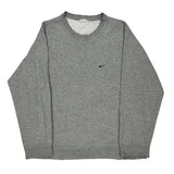 Nike Sweatshirt - 2XL Grey Cotton Blend