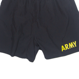 ARMY Lined Mens Sports Shorts Black Relaxed M W29