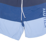 NAUTICA Mesh Lined Mens Swimming Shorts Blue Relaxed Colourblock L W32