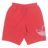 ADIDAS ORIGINALS Mesh Lined Mens Swimming Shorts Red Relaxed S W26