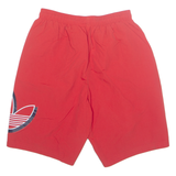 ADIDAS ORIGINALS Mesh Lined Mens Swimming Shorts Red Relaxed S W26