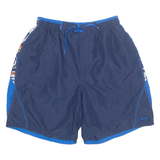 NIKE Mesh Lined Floral Panel Mens Swimming Shorts Blue Relaxed L W28