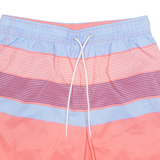 NAUTICA Mesh Lined Mens Swimming Shorts Pink Relaxed Striped M W30
