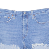 LEVI'S Cut Off 501 Womens Denim Shorts Blue Regular M W33