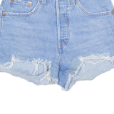 LEVI'S Cut Off 501 Womens Denim Shorts Blue Regular XXS W24