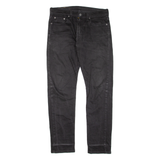 LEVI'S 502 Jeans Mens Black Regular Tapered W28 L30