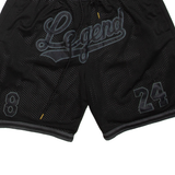 LEGEND Mens Sports Shorts Black L W30