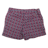 TOMMY HILFIGER Womens Casual Shorts Red Geometric S W32