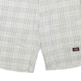 DICKIES Mens Casual Shorts White Check L W36
