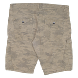 ANGELO LITRICO Mens Cargo Shorts Brown Camouflage 2XL W42