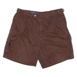 CAMBRIDGE CLASSICS Mens Cargo Shorts Brown L W36