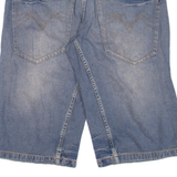 NO NAME Mens Pedal Pushers Shorts Blue M W32