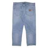 CARHARTT WIP Mens Jeans Blue Regular Straight Stone Wash W36 L26