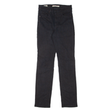 LEVI'S 724 High Rise BIG E Womens Jeans Black Slim Straight W25 L28