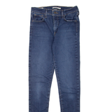 LEVI'S 720 High Rise BIG E Womens Jeans Blue Slim Skinny Stone Wash W27 L32