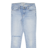 LEVI'S 711 Distressed Womens Jeans Blue Slim Skinny Stone Wash W27 L27
