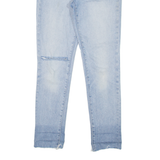 LEVI'S 711 Distressed Womens Jeans Blue Slim Skinny Stone Wash W27 L27