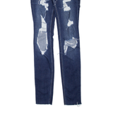 HOLLISTER Distressed Womens Jeans Blue Slim Skinny W25 L28