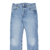 LEVI'S 501 BIG E Jeans Distressed Mens Blue Regular Straight Stone Wash W30 L32