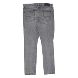 LEVI'S 510 BIG E Jeans Distressed Mens Grey Slim Skinny Charcoal Wash W34 L32