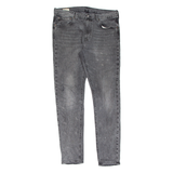 LEVI'S 512 BIG E Jeans Mens Grey Slim Tapered Charcoal Wash W33 L34