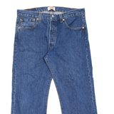 LEVI'S 501 Jeans Mens Blue Regular Straight Stone Wash W34 L25