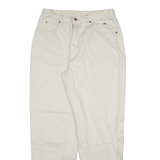 TEDDY'S Womens Trousers Cream Relaxed Tapered W29 L29
