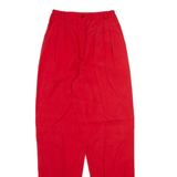 SERGIO DI LAURENTI Womens Trousers Red Relaxed Tapered Viscose W22 L29