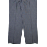 Mens Trousers Grey Regular Straight Wool W33 L30