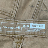 Carhartt Double Knee Carpenter Trousers - 36W 30L Brown Cotton