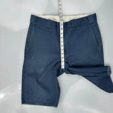Dickies Shorts - 34W 10L Blue Cotton Blend