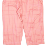 SLAZENGER Womens Casual Shorts Pink Check UK 12 W32