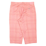 SLAZENGER Womens Casual Shorts Pink Check UK 12 W32