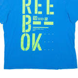 REEBOK Mens T-Shirt Blue XL