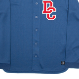 DC SHOES Mens Jersey Blue Long Sleeve Button Neck S
