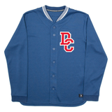 DC SHOES Mens Jersey Blue Long Sleeve Button Neck S