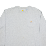 CARHARTT Mens T-Shirt Grey Long Sleeve XL