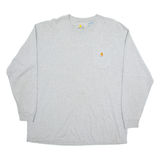 CARHARTT Mens T-Shirt Grey Long Sleeve XL
