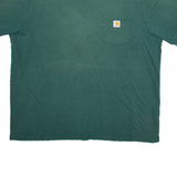 CARHARTT Mens T-Shirt Green 2XL