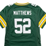 NIKE Green Bay Packers 52 Matthews Mens Jersey Green USA V-Neck S