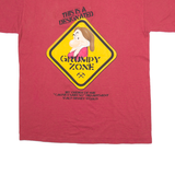 DISNEY This Is A Designated Grumpy Zone Mens T-Shirt Red L
