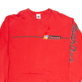 DISNEY Donald Mens T-Shirt Red Long Sleeve L