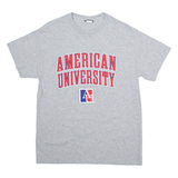 MV SPORT American University Mens T-Shirt Grey USA M