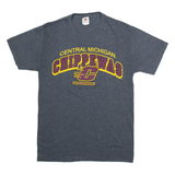 FRUIT OF THE LOOM Central Michigan Chippewas Mens T-Shirt Grey USA S