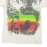 Bob Marley Womens Band T-Shirt Beige V-Neck M