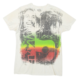 Bob Marley Womens Band T-Shirt Beige V-Neck M