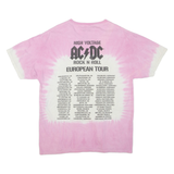 ACDC Womens Band T-Shirt Pink Crew Neck L