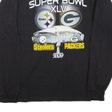 NFL Super Bowl Mens T-Shirt Black Long Sleeve USA L