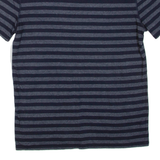 LACOSTE Striped Womens T-Shirt Grey V-Neck M