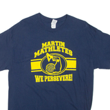 GILDAN Martin Mathletes Mens T-Shirt Blue L
